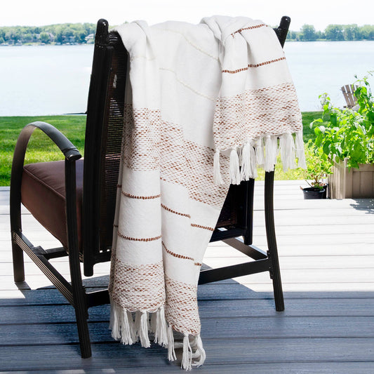Tylanne Indoor/Outdoor Woven Throw Blanket by Elsie & Zoey