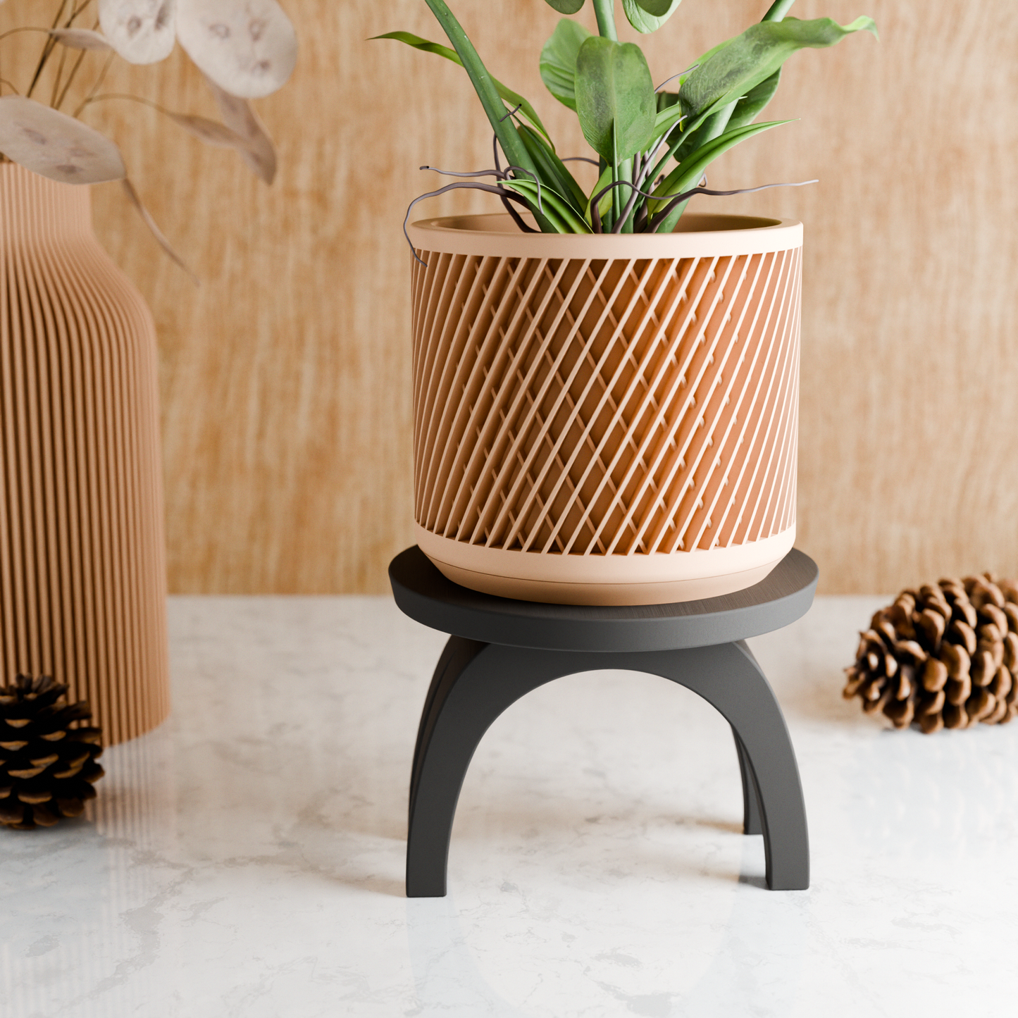Arched Plant Stand by Modernized Pottery