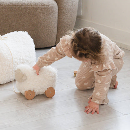 Little Lamb Pull Toy | Cream by Little Lamb Kind