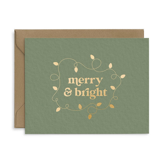 Merry & Bright Card by Ruff House Print Shop
