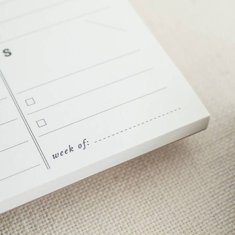 Weekly Planner Paper Notepad by Utility House Design Co.