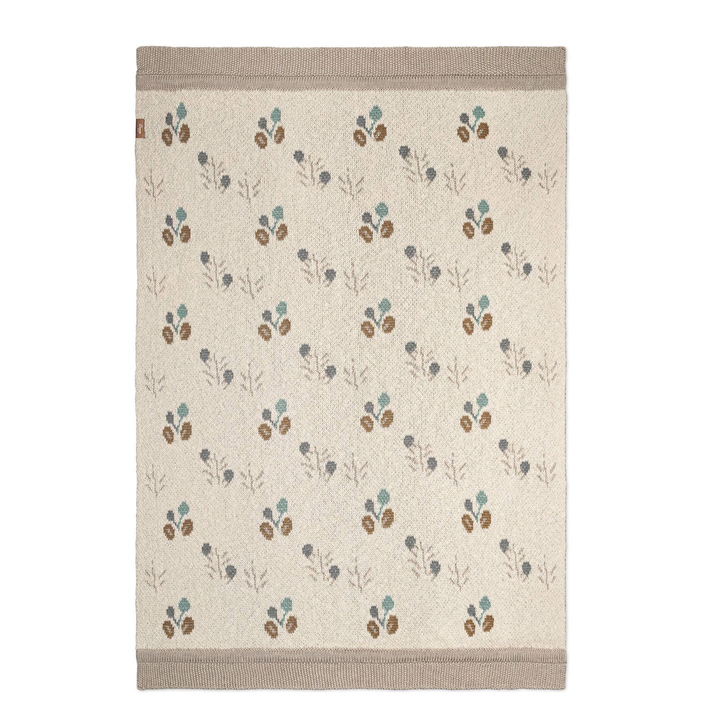 Poppy Organic Cotton Knitted Baby Blanket by Crane Baby