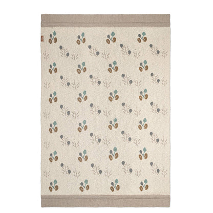 Poppy Organic Cotton Knitted Baby Blanket by Crane Baby