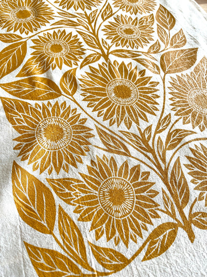 Sunflower Tea Towel by Katharine Watson