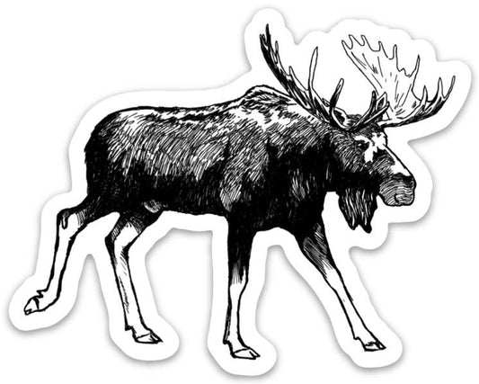Moose Sticker by Corvidae