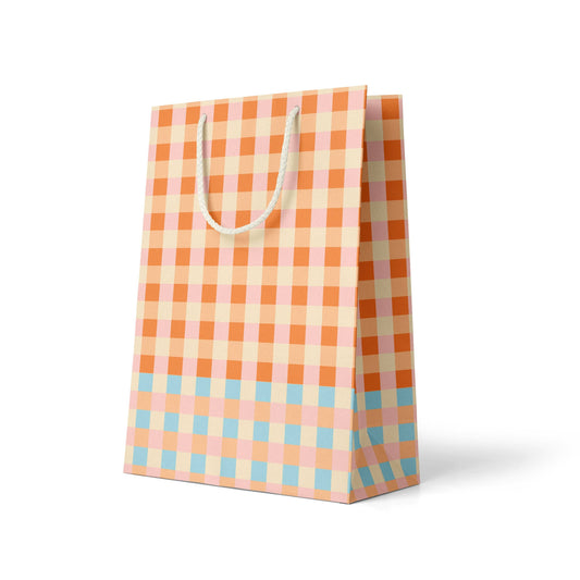 Camp Check Gift Bag by Amy Heitman