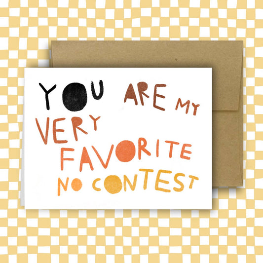No Contest Greeting Card by Rani Ban