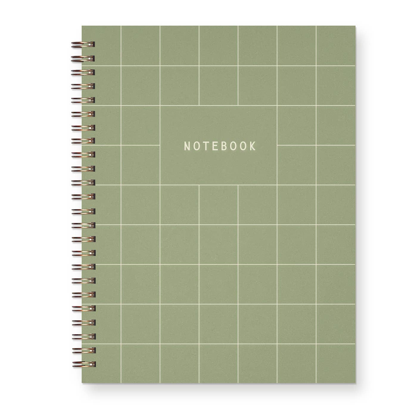 Grid Journal: Lined Notebook in Aloe by Ruff House Print Shop