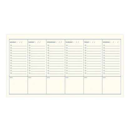 Grid Schedule Weekly Planner in Mocha by Ruff House Print Shop