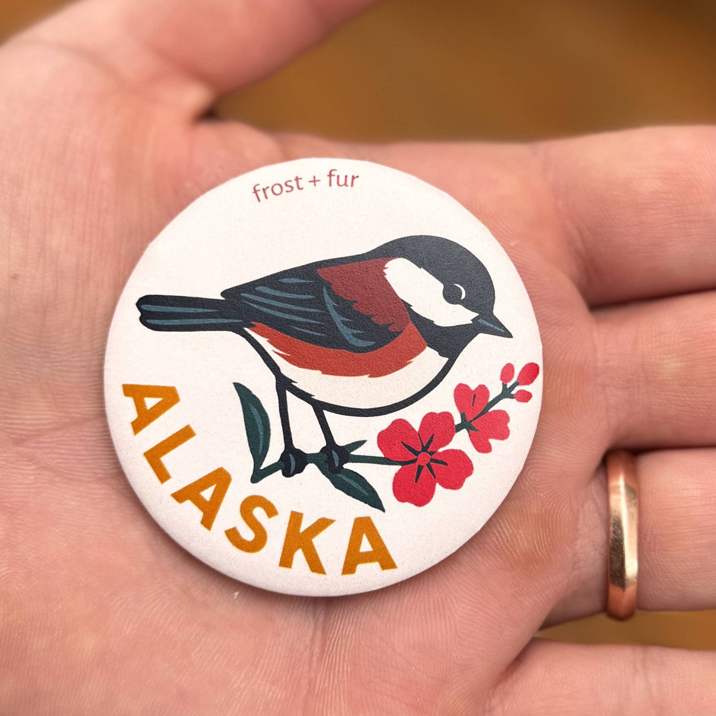 Chickadee Magnet by Frost and Fur
