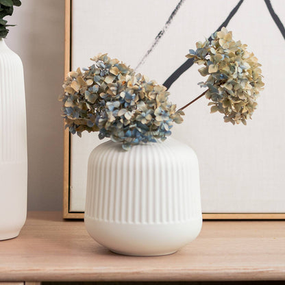 Ribbed Ceramic Vase