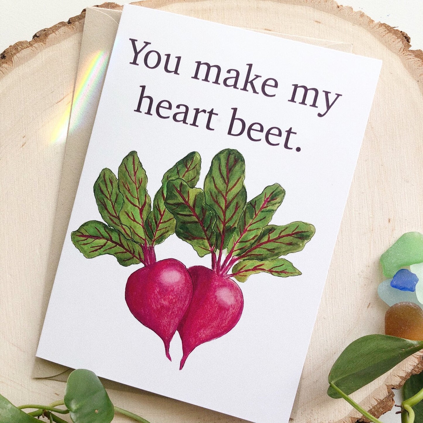 Heart Beet Card by Anya Toelle
