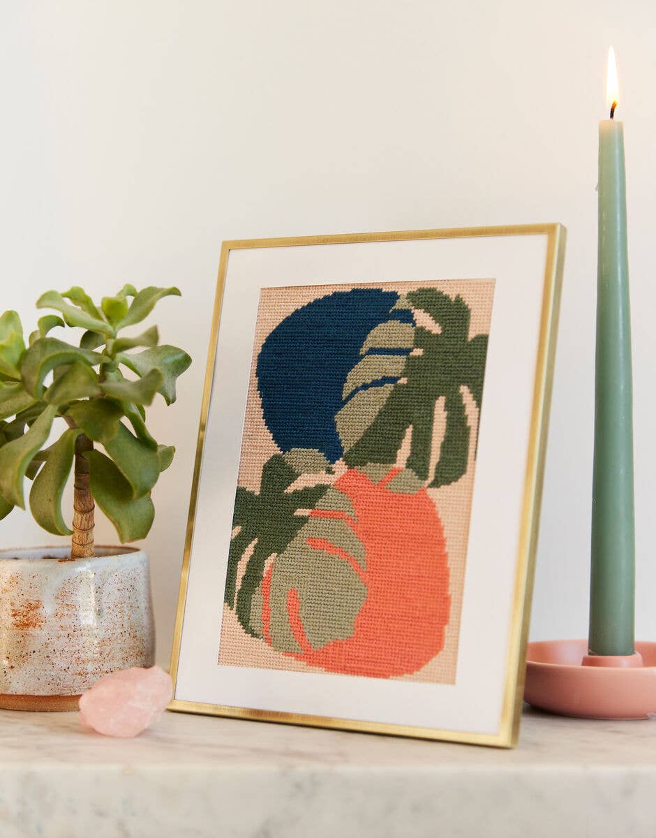 Monstera Botanical Needlepoint Kit by DMC