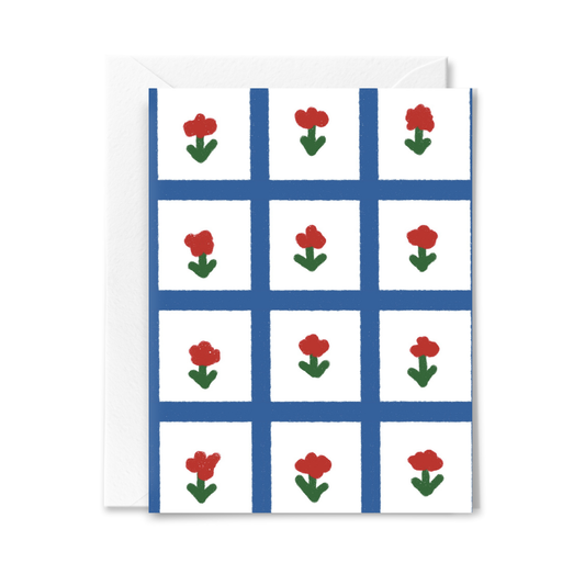 Floral Gingham Card by Studio Conroy