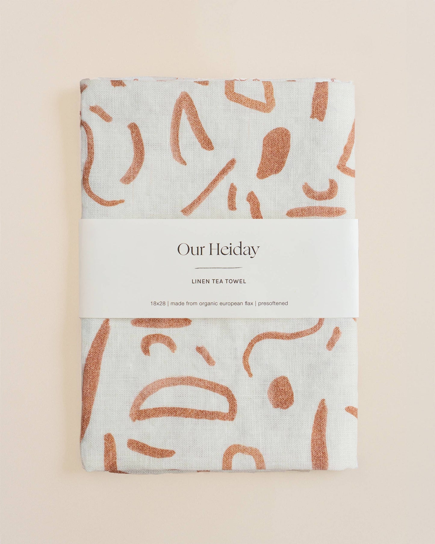 Everly Clay Linen Tea Towel by Our Heiday