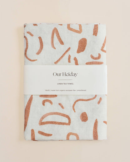Everly Clay Linen Tea Towel by Our Heiday