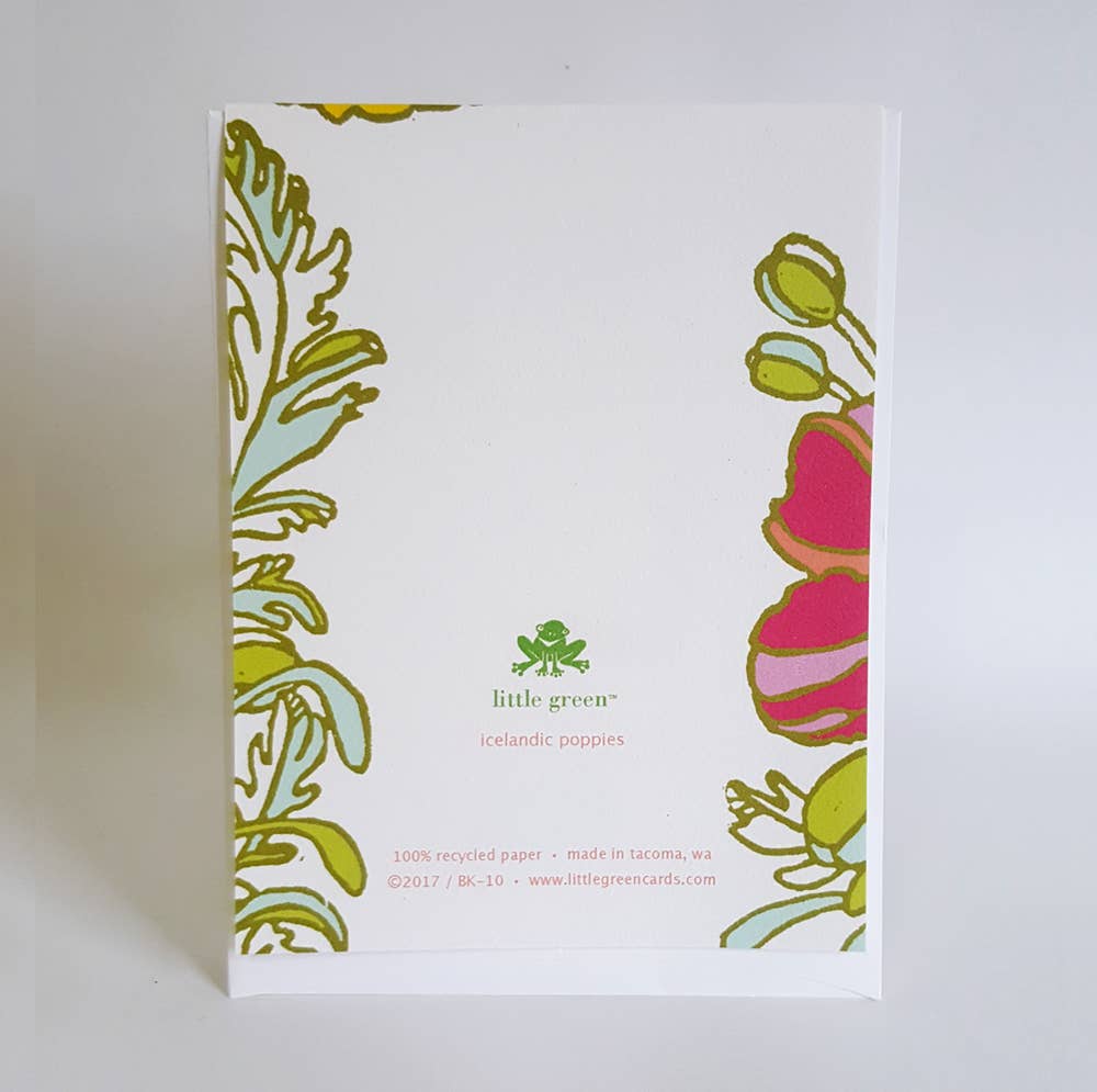 Icelandic Poppies Card by Little Green