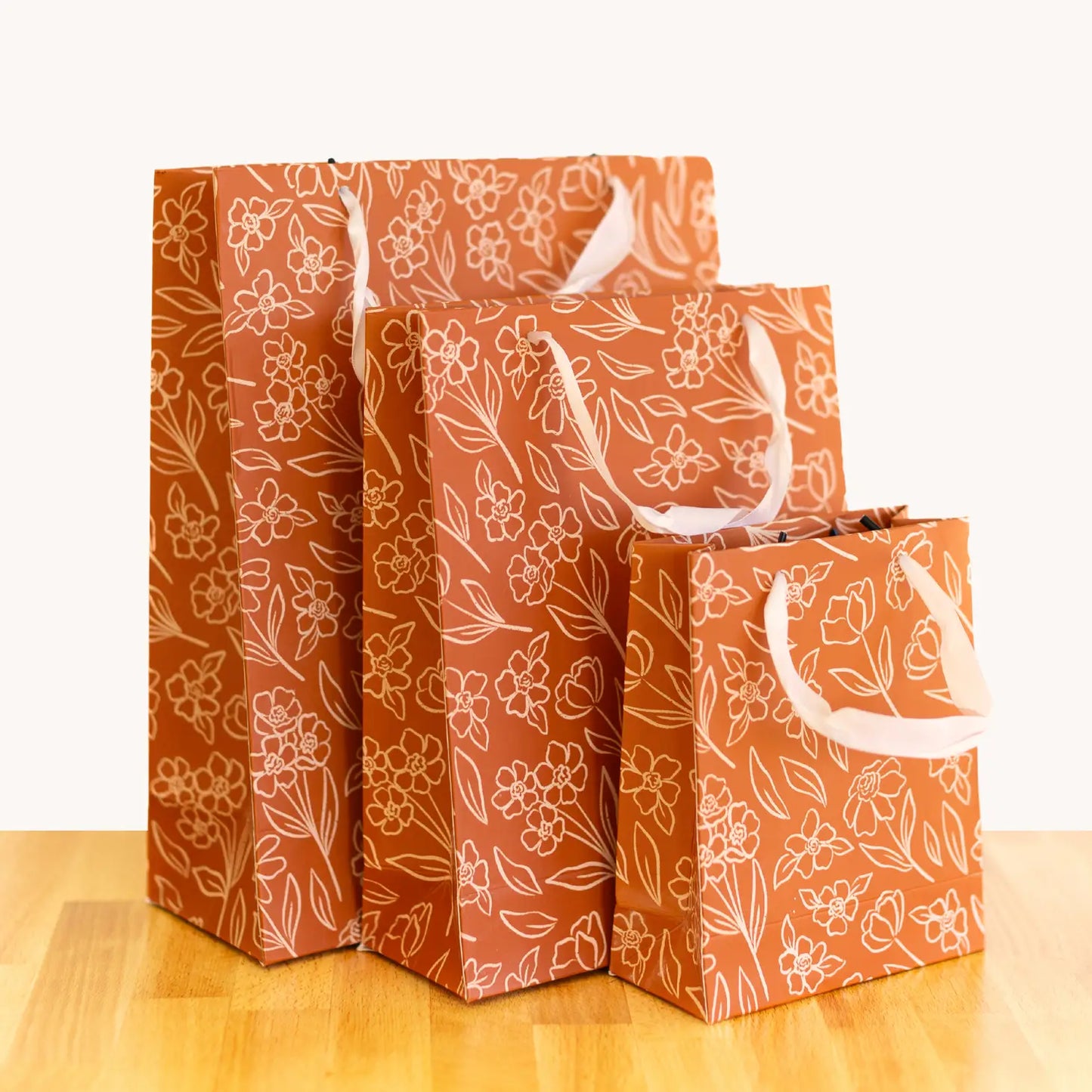 Terracotta Floral Gift Bag