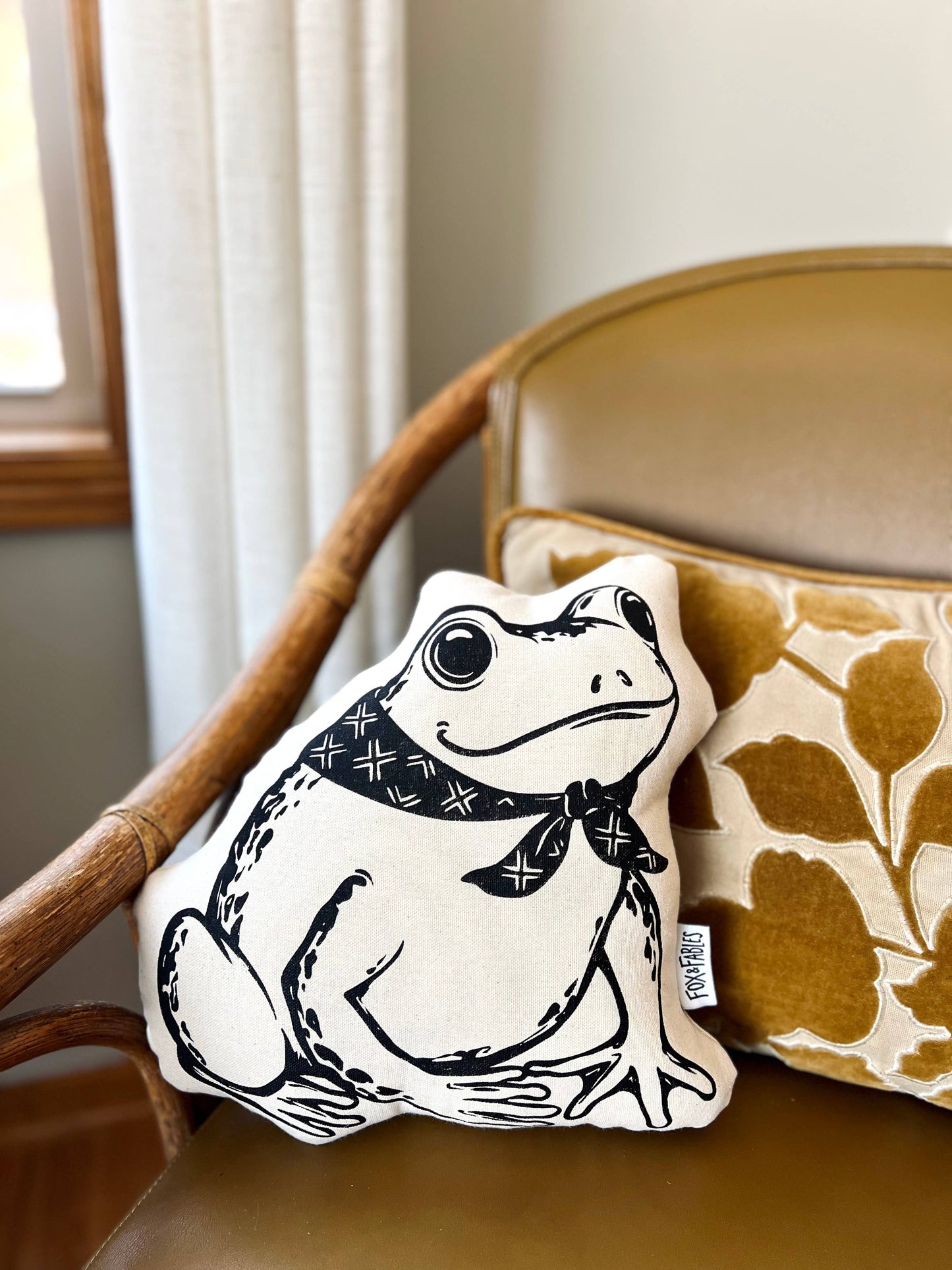 Pond Life Frog Accent Pillow by Fox & Fables