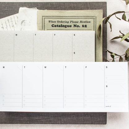 Weekly Planner Paper Notepad by Utility House Design Co.