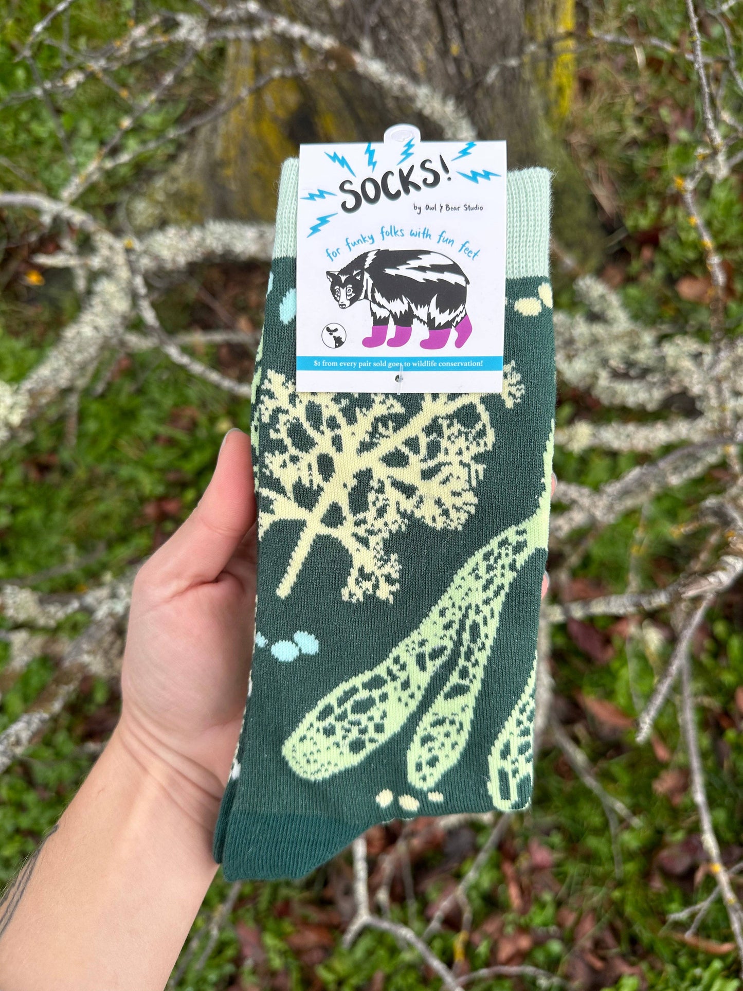 Lichen Socks | Unisex by Owl & Bear Studio