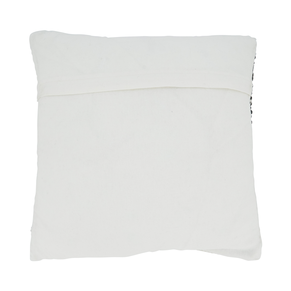 Diamond Woven Throw Pillow 18"x18" | Black + White