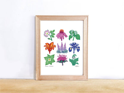 Northern Wildflowers Giclée Art Print 11 x 14" by Nan Onkka Prints