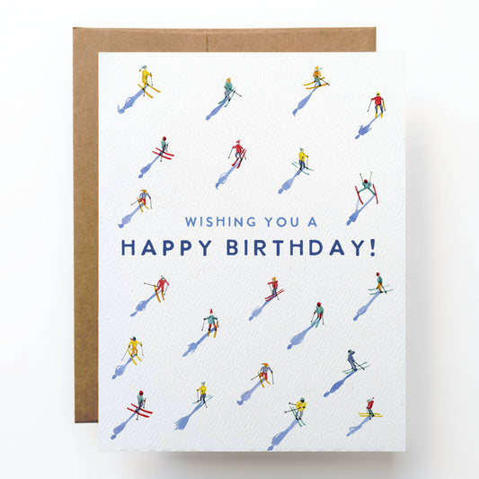 Skiing Birthday Card by Watercolor Wednesday