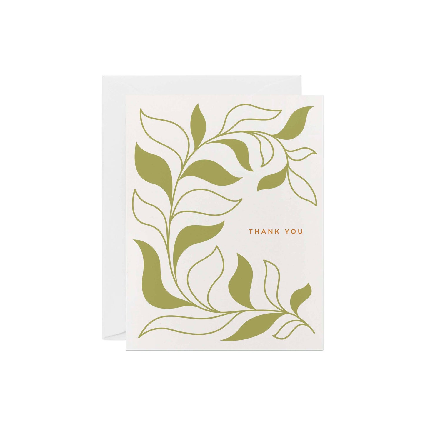 Leafy Vine Thank You Greeting Card by Line & Kind Paper Co.