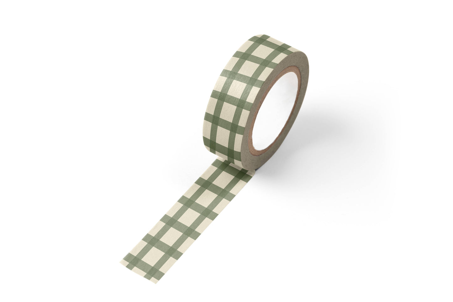 Green Gingham Washi Tape by Ruff House Print Shop