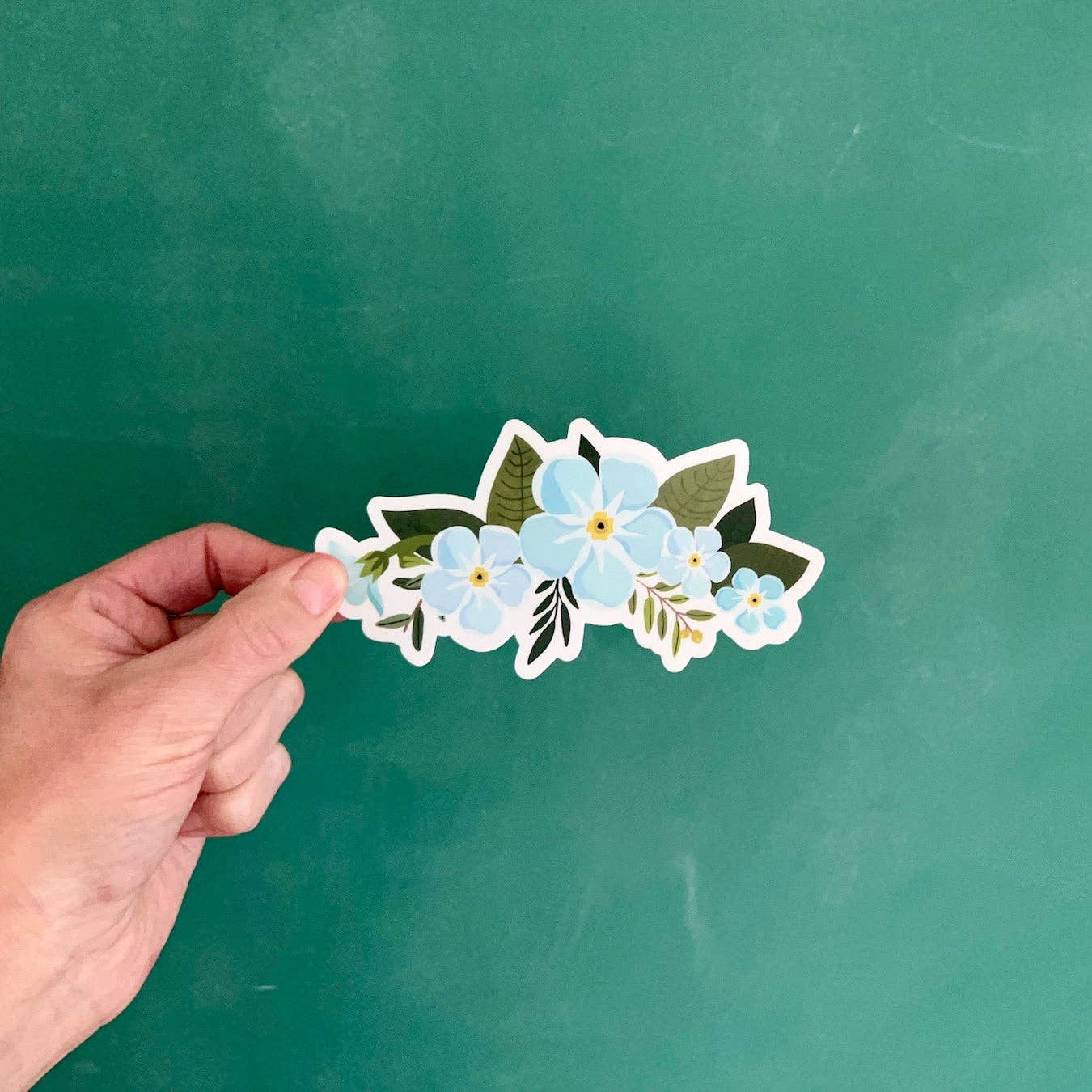 Forget-Me-Not Bunch Sticker by Wren and the Raven