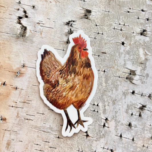 Chicken Sticker by Anya Toelle