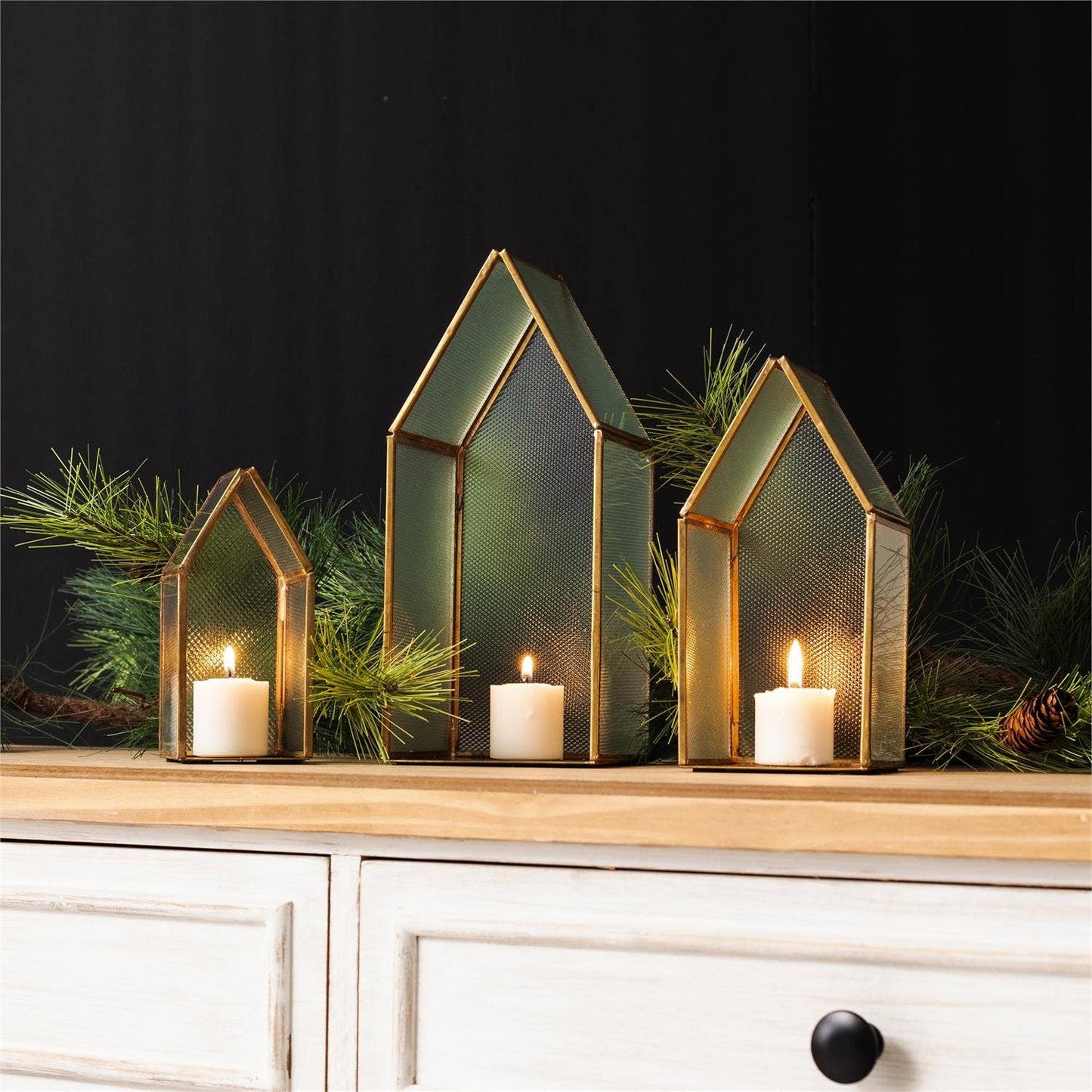 Vintage Glass + Brass House