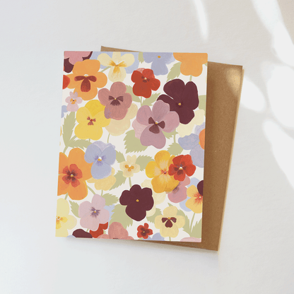 Pansies Greeting Card by Elana Gabrielle