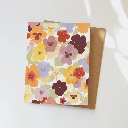 Pansies Greeting Card by Elana Gabrielle