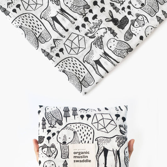 Organic Muslin Swaddle | Nordic by Wee Gallery