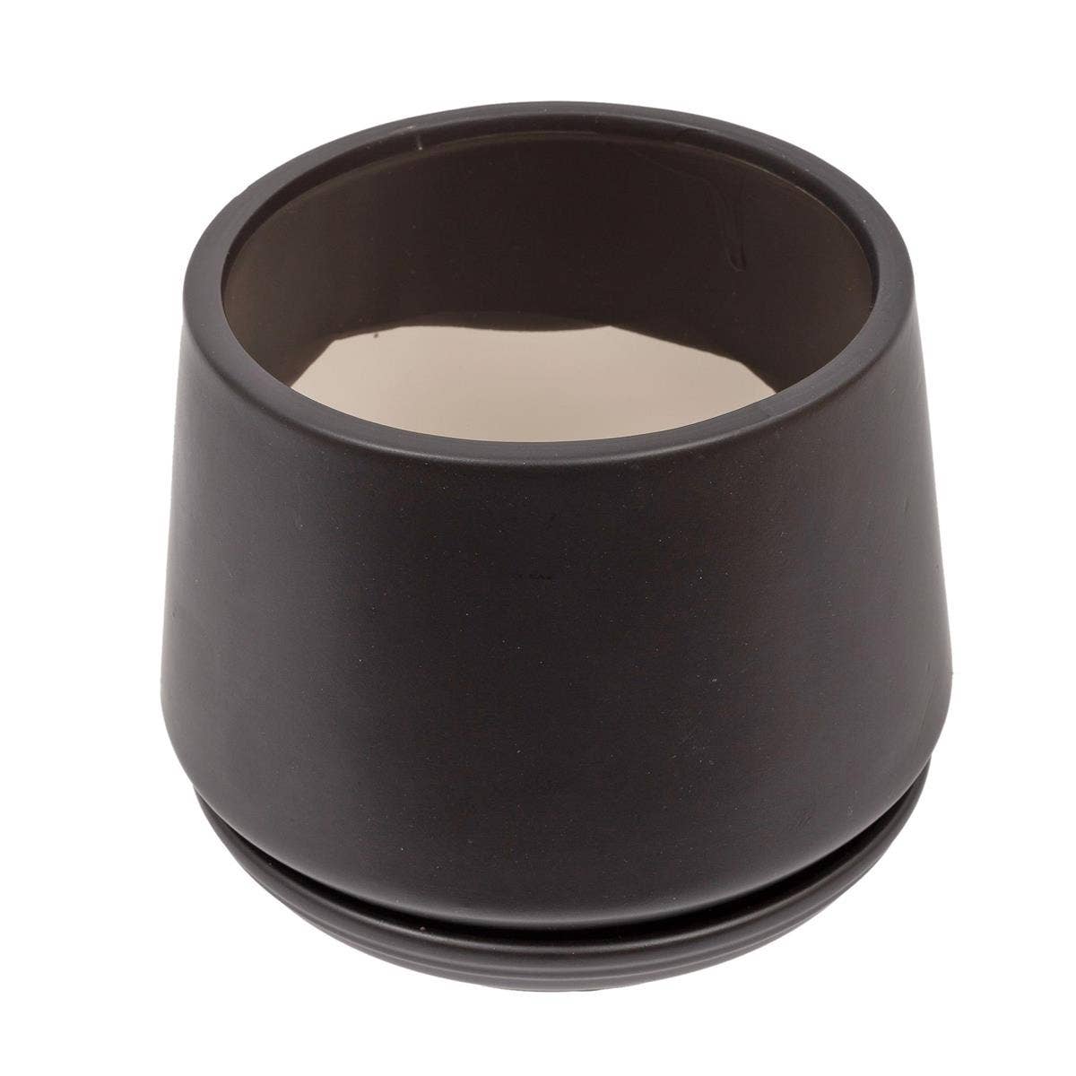 Matte Black Ceramic 6" Planter by Truu Design