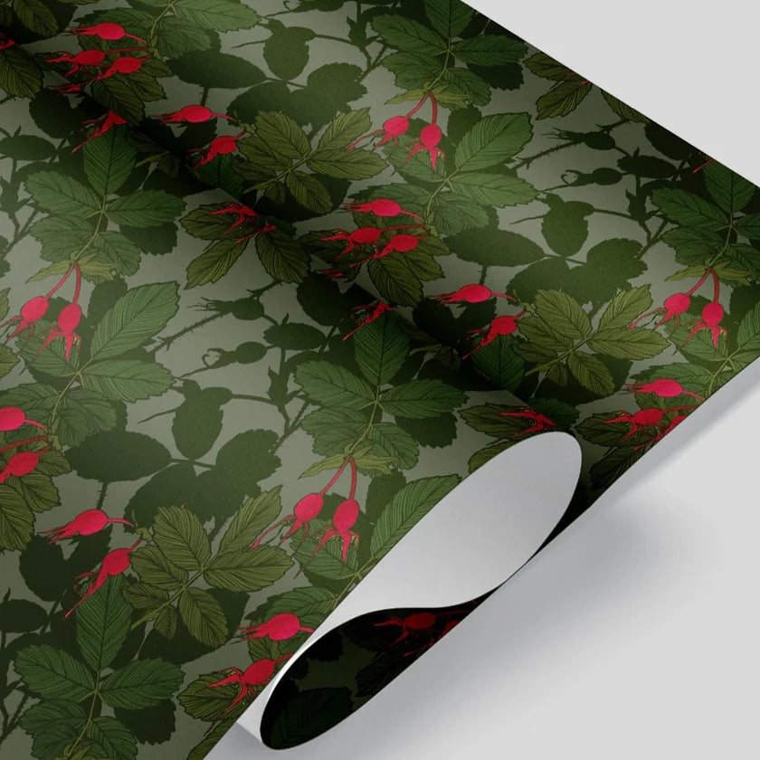 Rosehip Wrapping Paper by Brianna Reagan