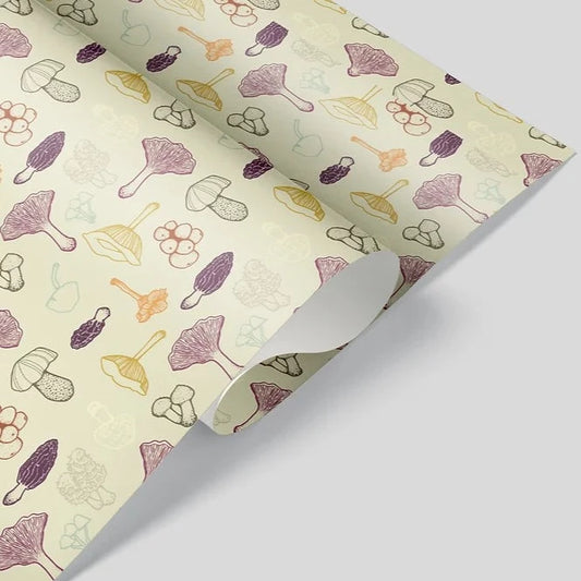 Autumn Mushrooms Wrapping Paper by Brianna Reagan
