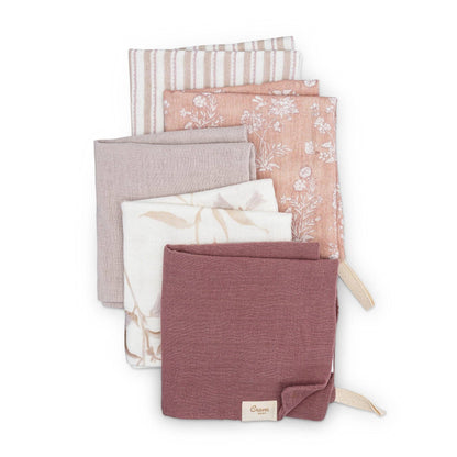 Violet 5-Piece Washcloth Set by Crane Baby