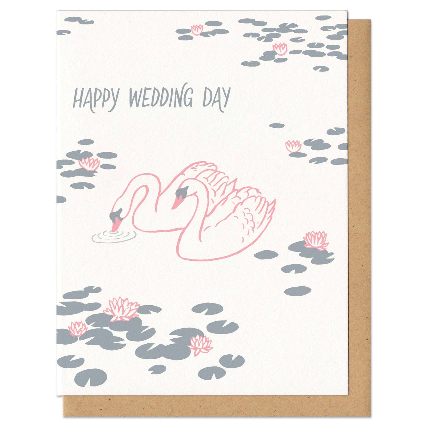 Wedding Swans Greeting Card by Frog & Toad Press