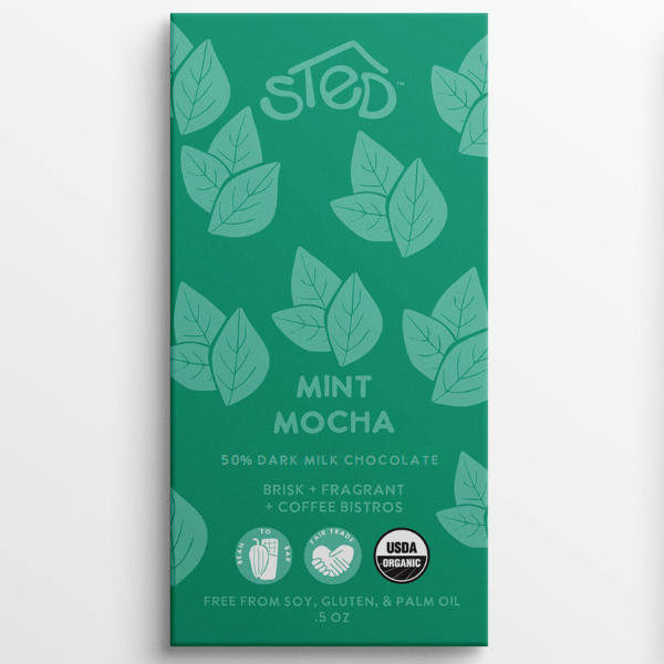 Mint Mocha Mini Chocolate Bar by Sted Foods