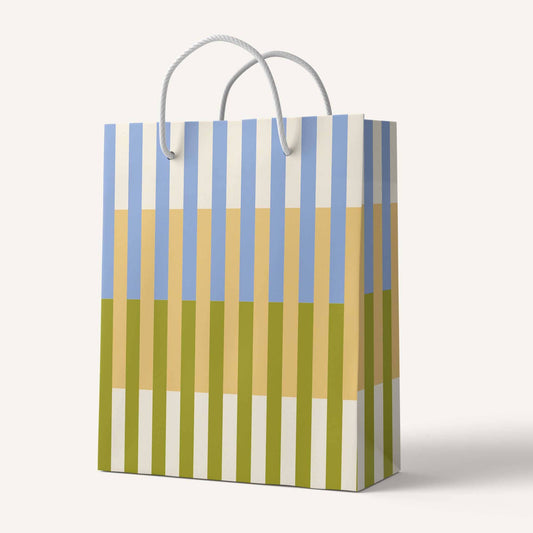 Picnic Stripes Gift Bag by Line & Kind Paper Co.