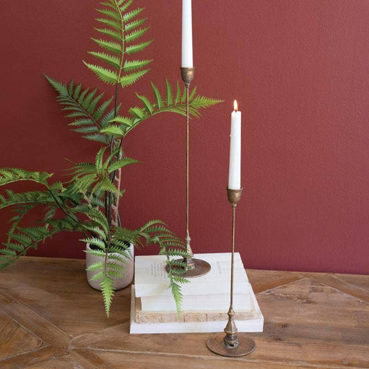 Antique Style Brass Taper Candle Holder