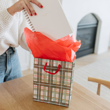 Holiday Plaid Gift Bag
