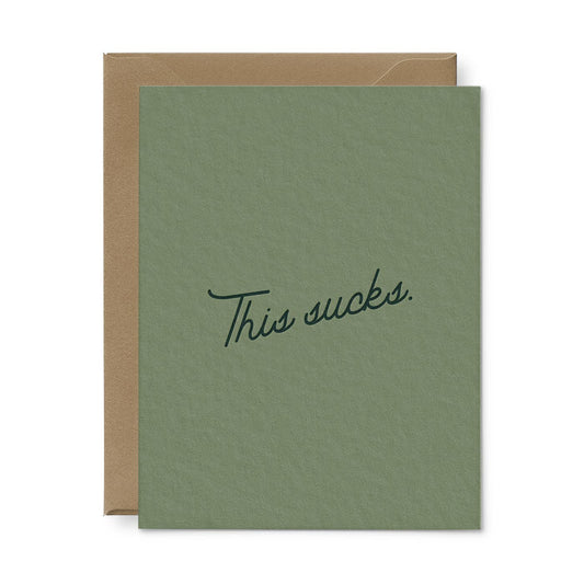 This Sucks Sympathy Greeting Card by Ruff House Print Shop