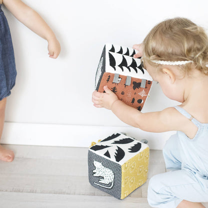 Woodland Animals Soft Block for Baby by Wee Gallery