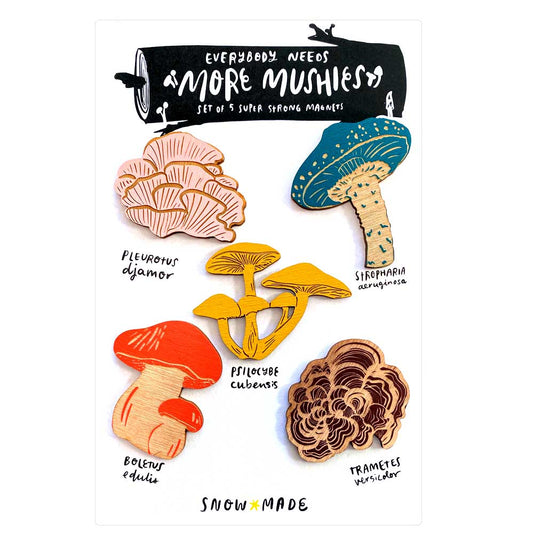 Mushroom Magnets | Set of 5 Magnets Series 2 by SnowMade