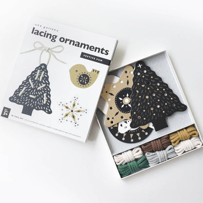 Festive Fun Lacing Ornaments by Wee Gallery
