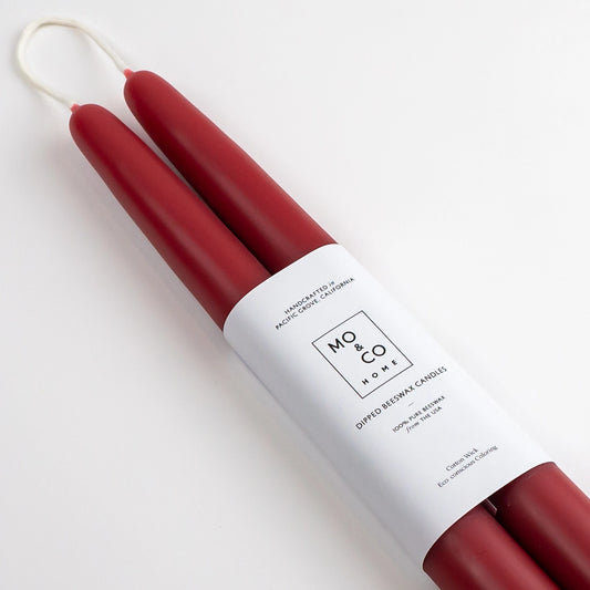 100% Beeswax Dipped Candles | 10" by Mo&Co Home